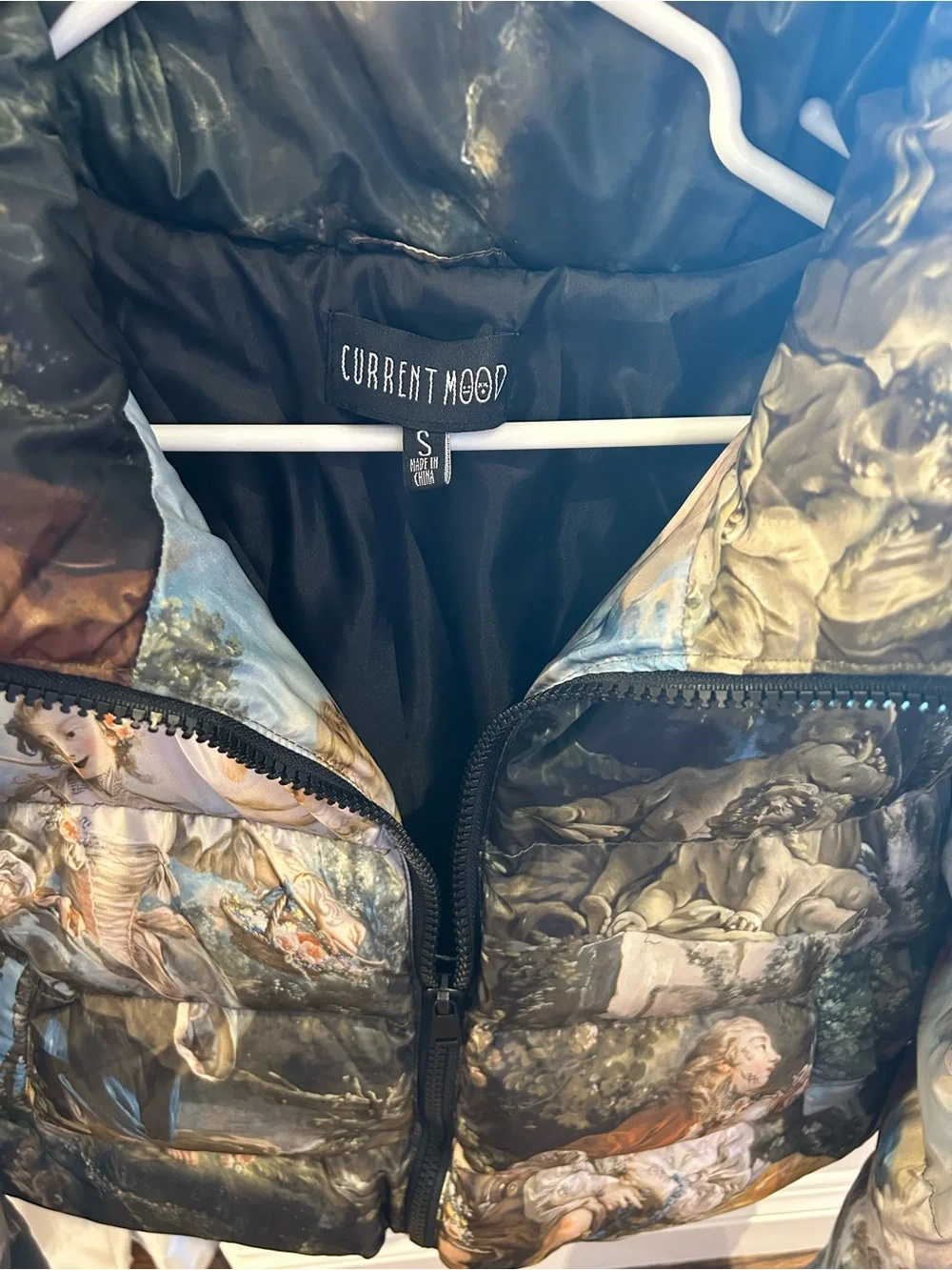 Printed Puffer Jacket in Multi-Color